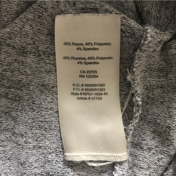 Wilfred Free Slouchy Short Turtleneck Long Sleeve Top in Heather Grey - Picture 8 of 9